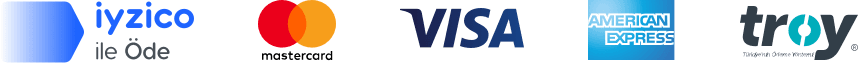 iyzico, Mastercard, Visa, American Express ve Troy ödeme yöntemleri